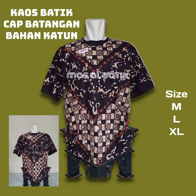 Kaos Batik Cap canting kaos polos kaos oblong kaos cowok kaos pria kaos batik cap kaos etnik kaos ba