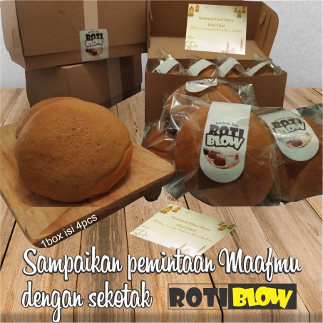 (1kg=2dus) ROTI BLOW | Semacam ROTI O / BOY isi Butter Topping Kopi Orginal  Roti Kue Solo 4 pcs-4