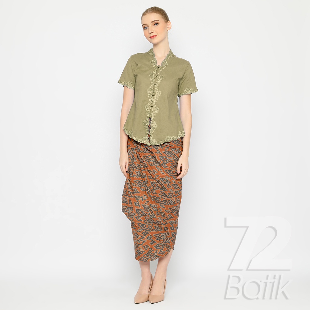 ROK BATIK SPAN Skirt Lilit Kebaya Instan Modern Wanita Motif Mega Mendung Orange 729572 Cap 72 - Rok Batik Lilit Bawahan Skirt Kamen Kebaya Songket Batik Panjang Plisket Span Instan Jadi Bali Lembaran Premium Modern Untuk Wanita Kondangan