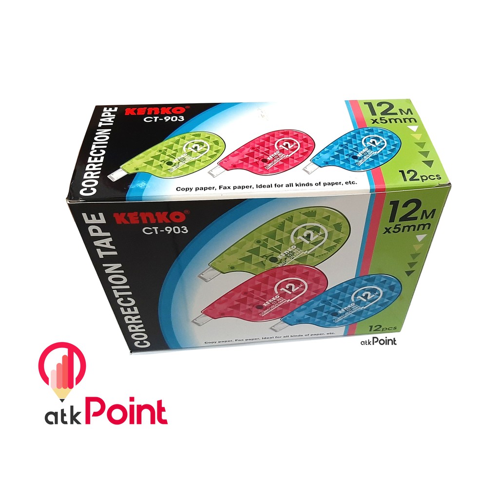 

KENKO CORRECTION TAPE CT-903 (PANJANG 12 M X 5 MM)