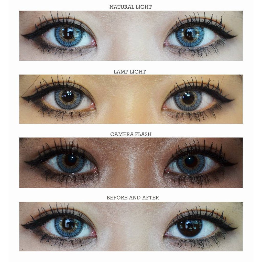 Softlens EOS Rainshower - Soflen Warna Brown Gray Blue Pink