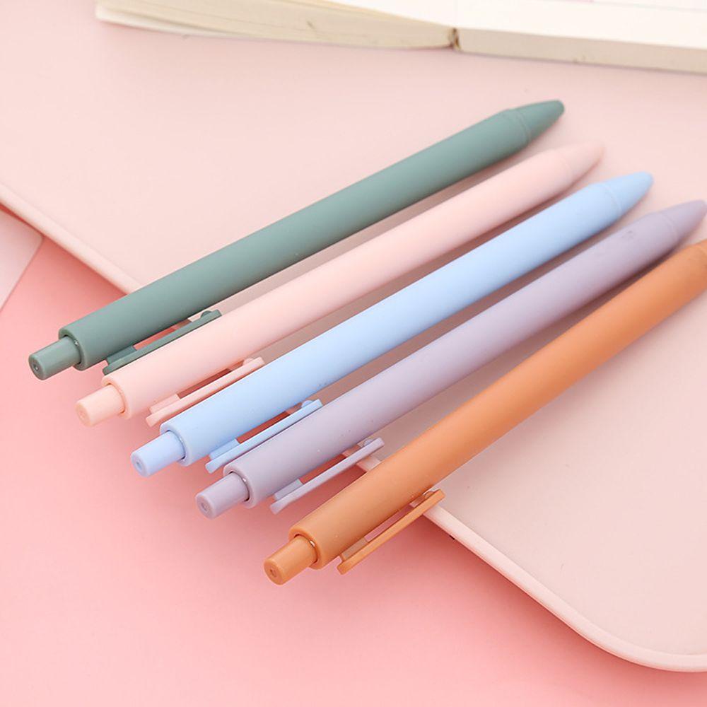 NICKOLAS1 Manual Gel Pens Refill Halus Lucu Press Pen Alat Tulis Siswa 0.5mm Halus Lucu Pulpen Push Gel Pen|Bolpen