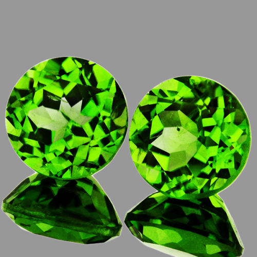 Pair Oval 6mm 1.68ct Tcw Natural Unheated Green Peridot, Pakistan PD830