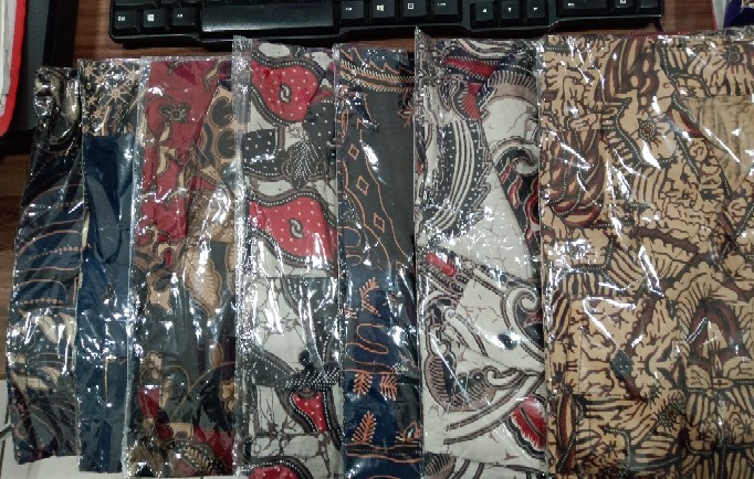 Kemeja Batik Pria Lengan Panjang Batik Size M L Xl Xxl  Bswart Hrb026 Kenongo Hem Panjang Padi