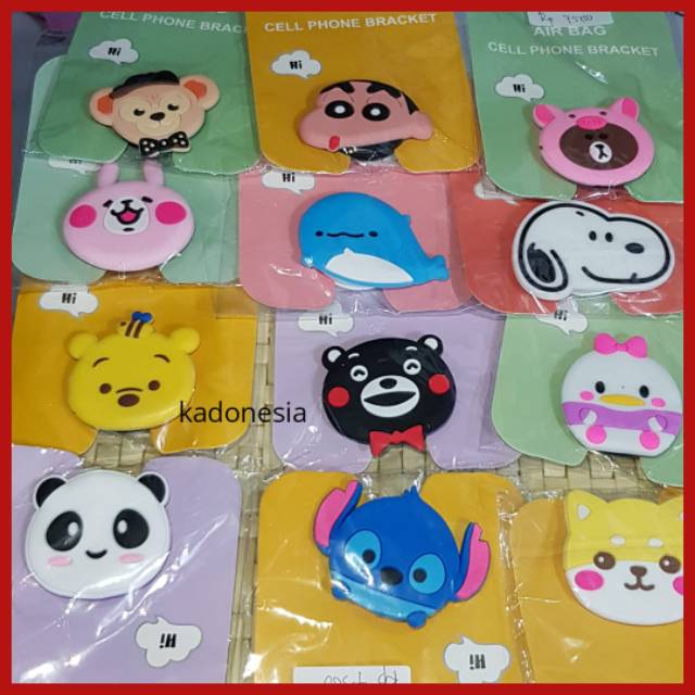 Pop Socket Import / Griptok 3d / Aksesoris HP Motif Acak (RANDOM)