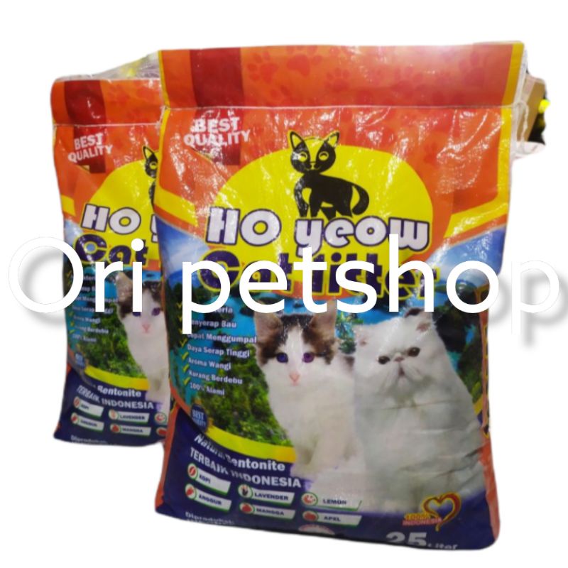 PASIR KUCING HO YEOW 25L PASIR WANGI GUMPAL - GRAB/GOSEND