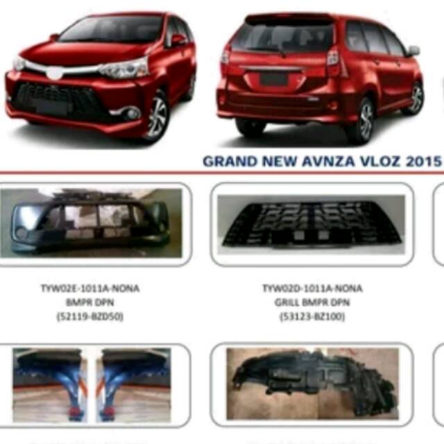 Bemper bumper depan Grand New Avanza Veloz Velos 2015,2016,2017,2018,2019,2020 NHF Malaysia baru