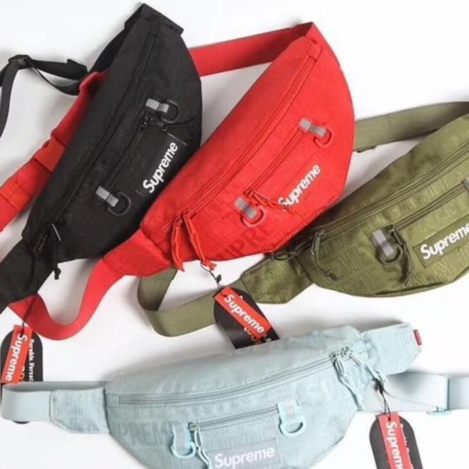 Kjaw Tas Waistbag Supreme / Waist Bag Supreme / Tas Selempang Supreme Ss19 - Merah 45Rk
