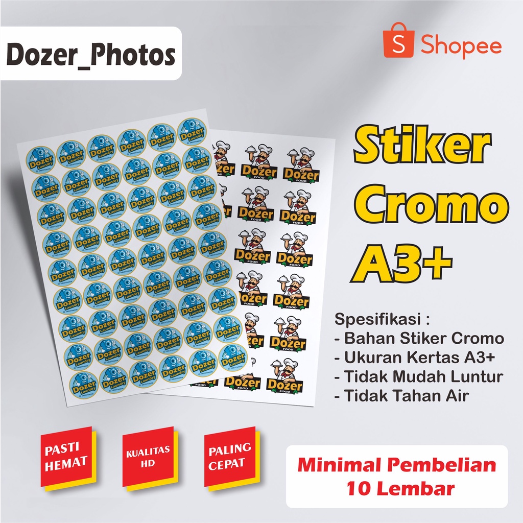 Jual Cetak Stiker Cromo A3 Indonesiashopee Indonesia 6776