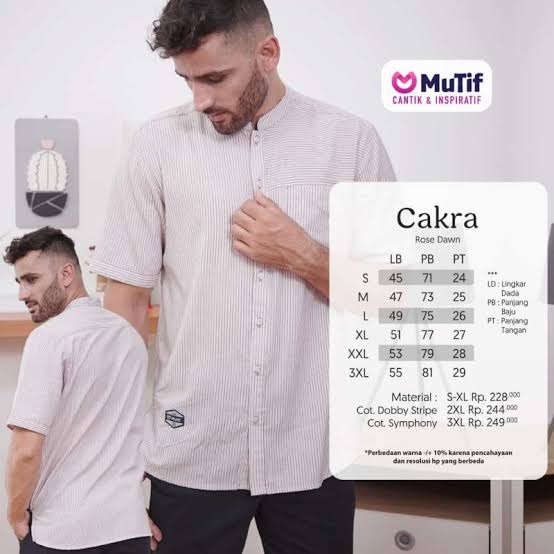 Atasan Pria Koko Ayah Katun Mutif Sarimbit Cakra