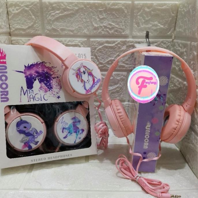 Pink Bass Streaming MIC Unicorn Gaming dll Headset Headphone Online Ex