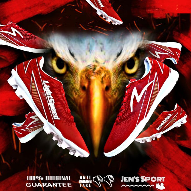 SEPATU SPECS ACCELERATOR LIGHTSPEED 20 GARUDA ATTACK FG DAN IN EMPEROR RED WHITE