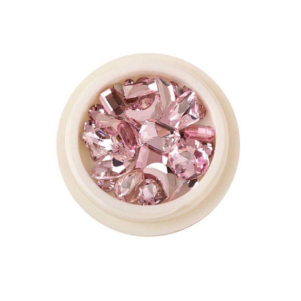 Mxbeauty Jantung Nail Art Rhinestones Fashion Jepang Cinta Hati Air Drop Berbentuk Manicure Aksesoris Persegi Panjang 3D Perhiasan Kuku