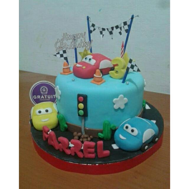 

Kue mcqueen CARS UK 15CM / KUE ULANG TAHUN