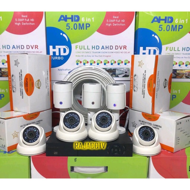 PAKET CCTV 8CHANNEL 7CAMERA 8CHENEL 7KAMERA 5MP IC SONY FULL HD 1080P KOMPLIT TINGGAL PASANG