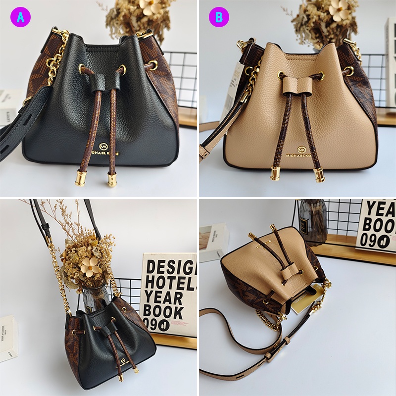 【Stock Ready】New MK 1020 Women's Mini Bucket Bag Shoulder Bag Messenger Bag