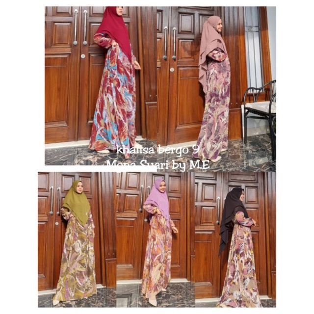 KHALISA one set  bergo  vol. 5 dan 7 dan 8 Original Mona Syari'i By M.E