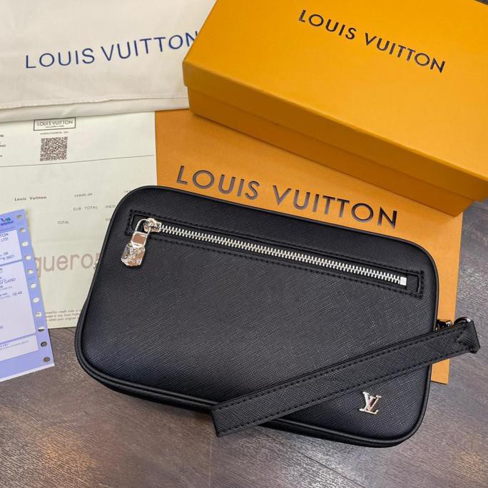 TAS TANGAN POUCH PRIA HANDBAG LV KASAI MIRROR - TAIGA 1