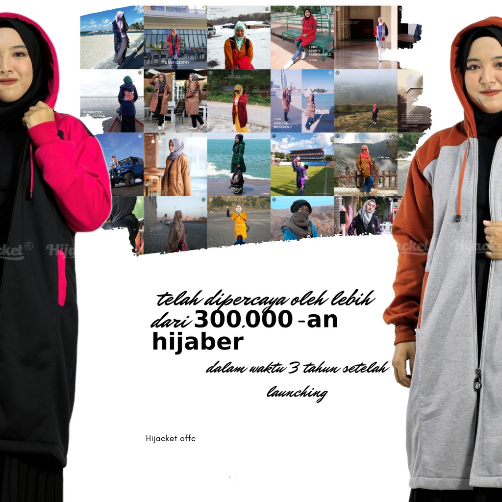 NEW SERIES JAKET WANITA HJ-ALC BLACK HIJACKET® ALICIA / jaket hijaber model panjang-4