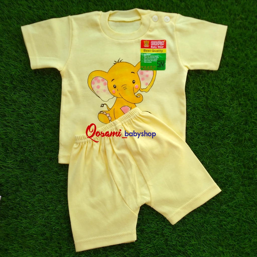 BABIFUN Setelan OBLONG Pendek Bayi Newborn 0 - 3 Bulan SNI