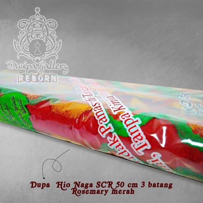 Dupa/ Hio wangi harum Naga SCR 50 cm 3 batang Rosemary merah