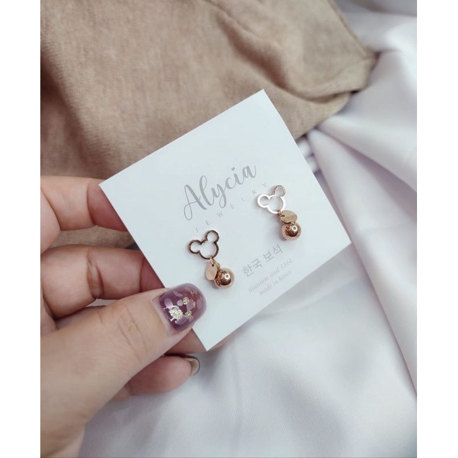 alycia anting anak micky bandul anti karat titanium