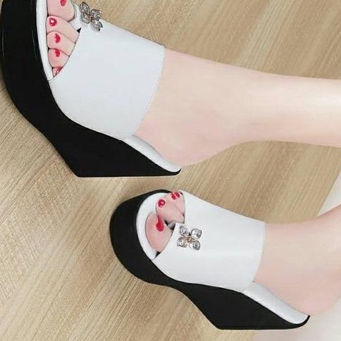 ❃ Sepatu Sandal Wedges Wanita Terbaru Cewek Trend 2021 SANDAL WEDGES WANITA SENDAL FASHION ED23 ➶