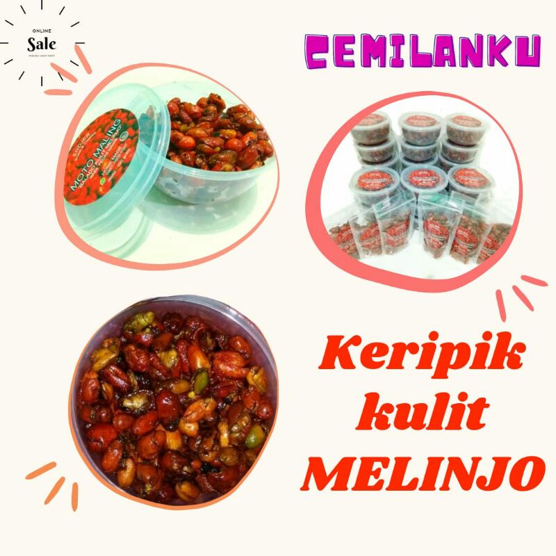 

keripik Kulit Tangkil kulit melinjo balado pedas manis gurih kemasan 250gram