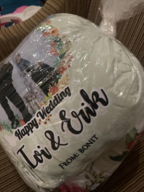 Bantal Sofa Wedding | Bantal Foto Wedding Gift | Kado Pernikahan Ukuran 45x45