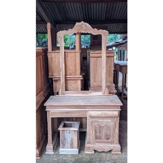 Meja Rias Ukir, Tolet Ukiran Jati Jepara