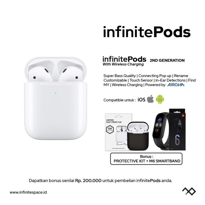 1:1 Earpods 2 Clone W/ Wireless Charging Case By Infinitepods