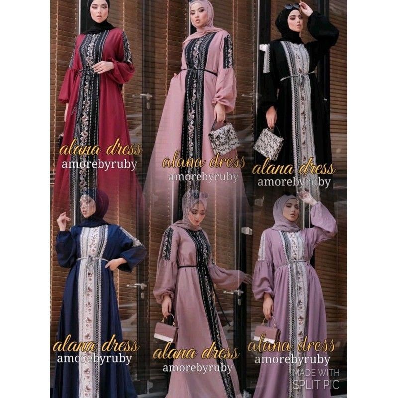 (COD) DRESS MAXI ABAY ALANA AMORE BY RUBY GAMIS MUSLIMAH WANITA TERBARU FASHION WANITA TERKINI