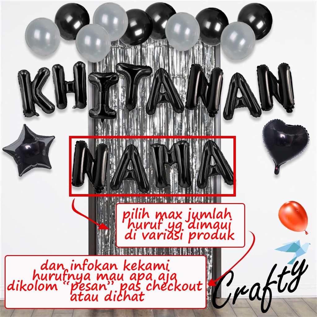 [PAKET] Dekorasi Balon Warna Warni SIMPLE KHITANAN CURTAIN Backdrop Acara Sunatan