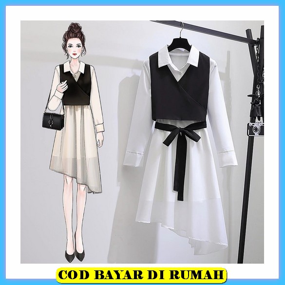 Setelan Muslimah Wanita Remaja Trand Terbaru 2021 Model Kekinian Long Tunik Set Celana Pesta Kondang