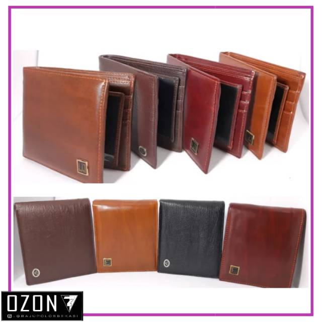 Dompet Kulit Pria Dompet Pendek Pria Wanita Dompet Kartu Warna Coklat Tua Card Holder Dompet Import