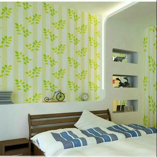 Wallpaper Sticker Dinding DAUN SALUR HIJAU WPS189 Stiker Tembok Kamar