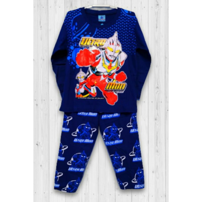 ULTRAMAN | 8, 9, 10 Tahun | Size 22, 24, 26 | Baju Tidur Anak Laki Laki Setelan Cowok