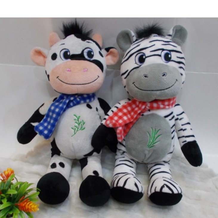 Boneka an binatang sapi / kuda zebra odie emb food (05021279)