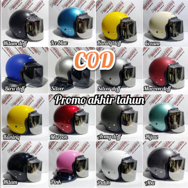 Helm cargloss dan kaca datar osbe