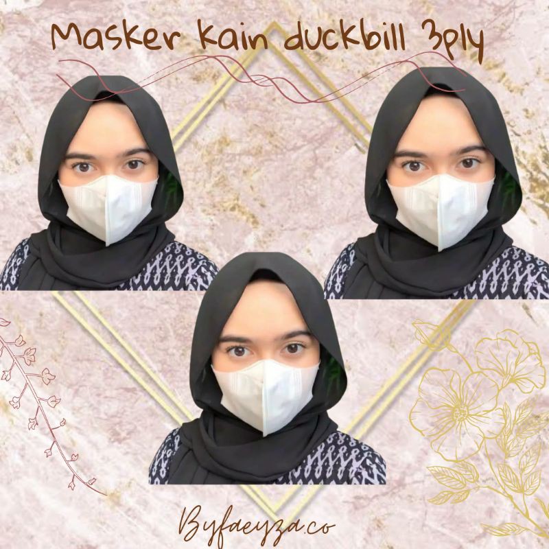 [READY] Masker Duckbill Kain 3 Ply Bisa Dicuci