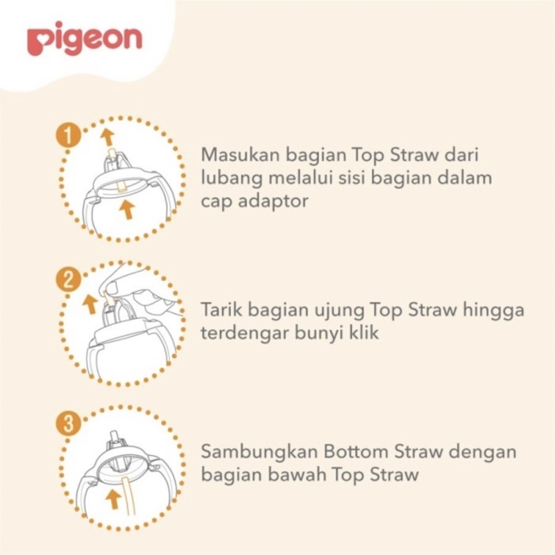 PIGEON Petite Magmag Mag-Mag Mag Mag Petite Spare Straw Bottle Refill isi 1 pcs Sedotan Pengganti