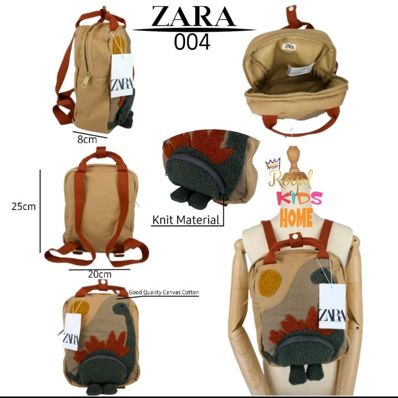TAS RANSEL ANAK ZARA - BACKPACK FASHION MOTIF DINO