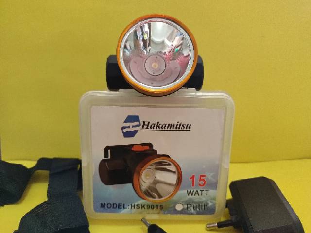 LAMPU SENTER KEPALA LED HAKAMITSU With Box