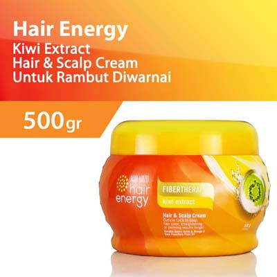 Makarizo Hair Energy Fibertherapy Hair &amp; Scalp Creambath 500 gr Royal Jelly Aloe Kiwi Olive_Cerianti
