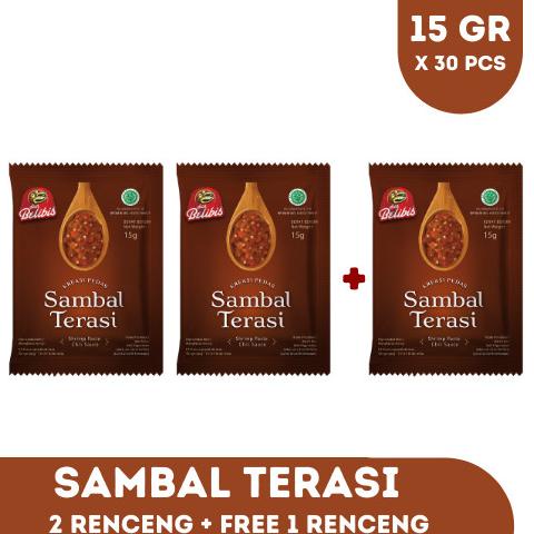 

PAKET SAMBAL TERASI SACHET 15 GR BUY 2 GET 1