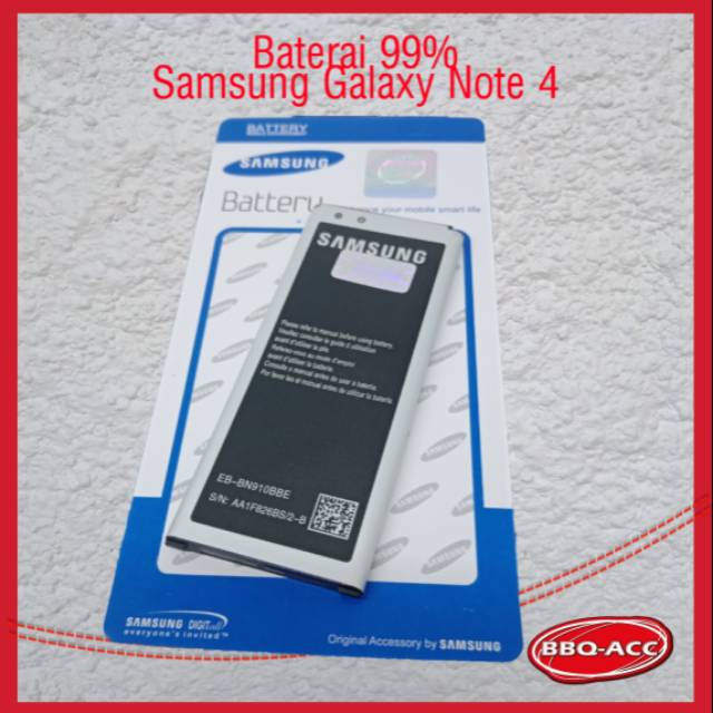 Baterai Samsung Galaxy Note4 Note 4 N9100 Battery Original 99 Persen Batere Batre