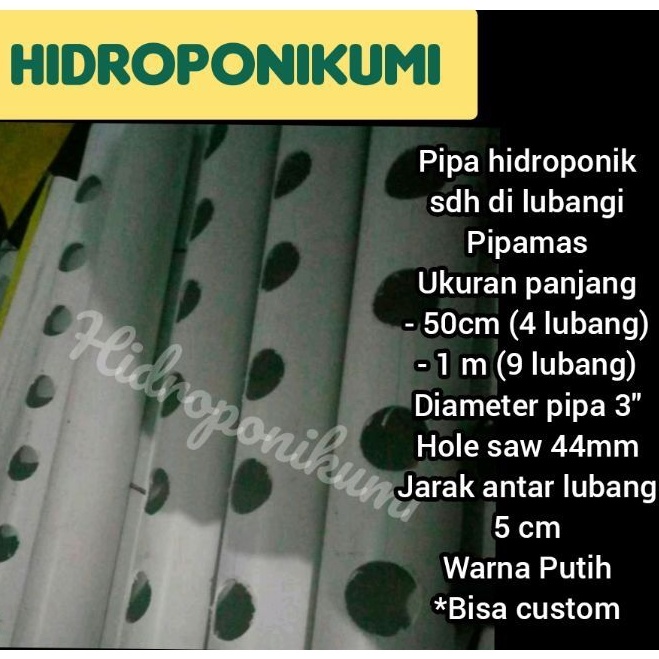 Pipa Paralon Hidroponik 3" tanpa tutup murah