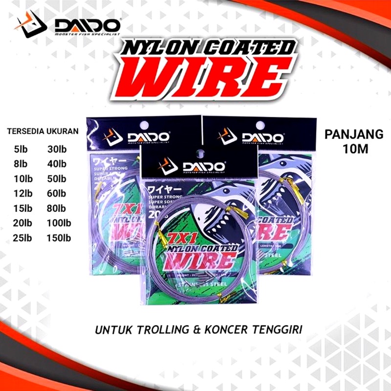 Neklin Daido Nylon Coated Wire 7X1