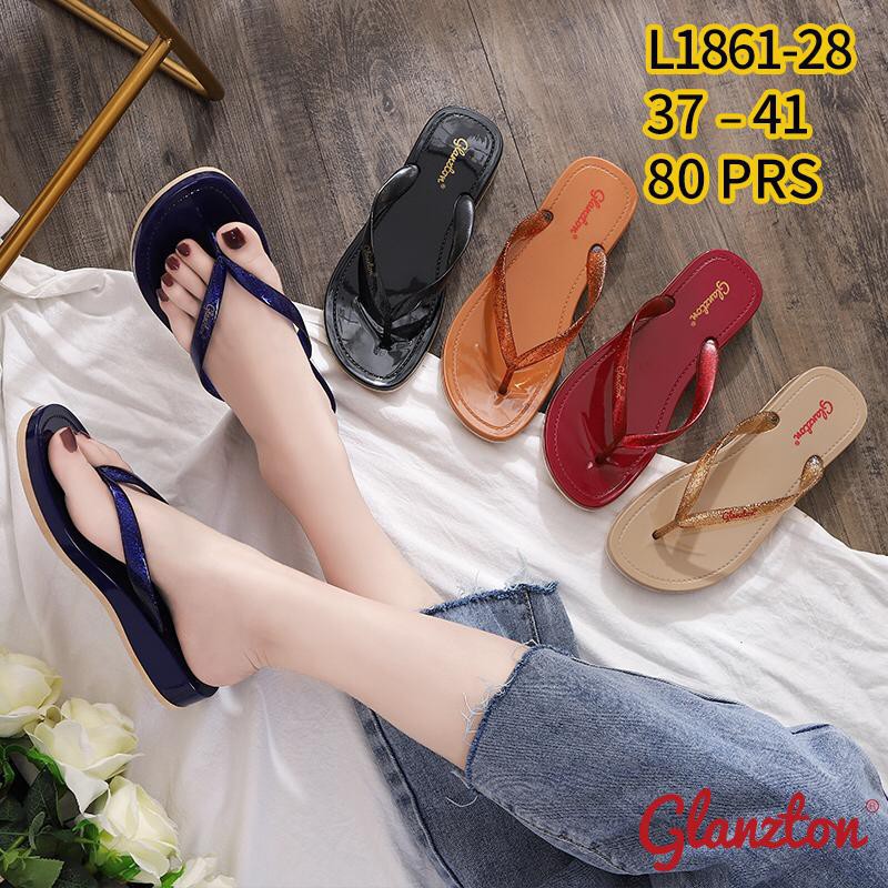 sandal jelly wanita sandal jepit wanita glanzton sandal glanzton L1819 Glossy