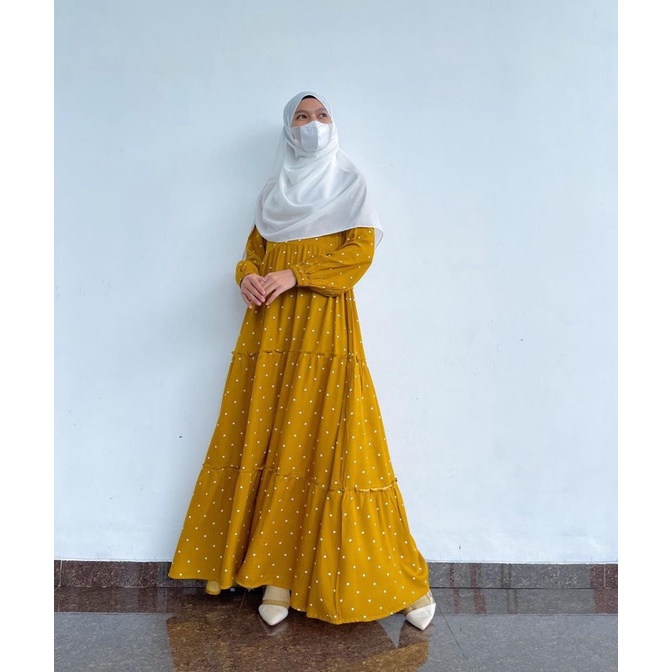 gamis triple polka SekarArumFashion